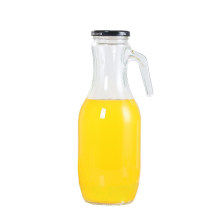 1L 1.5L Large Size Glass Bottle with Handle for Beverage Packaging.